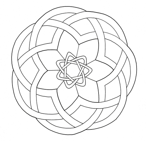 Celtic Knotwork Design Coloring Page